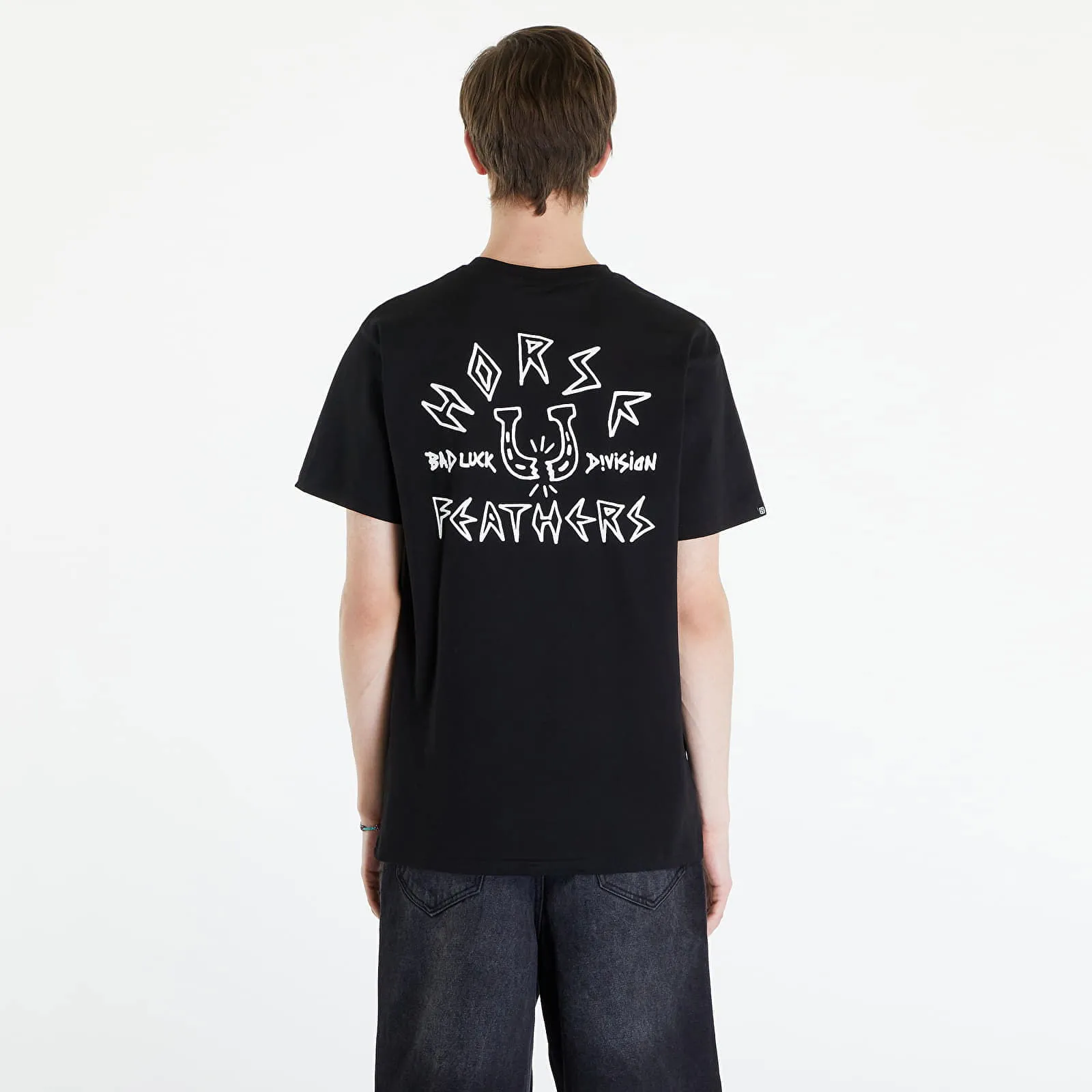 HORSEFEATHERS BAD LUCK TSHIRT BLACK