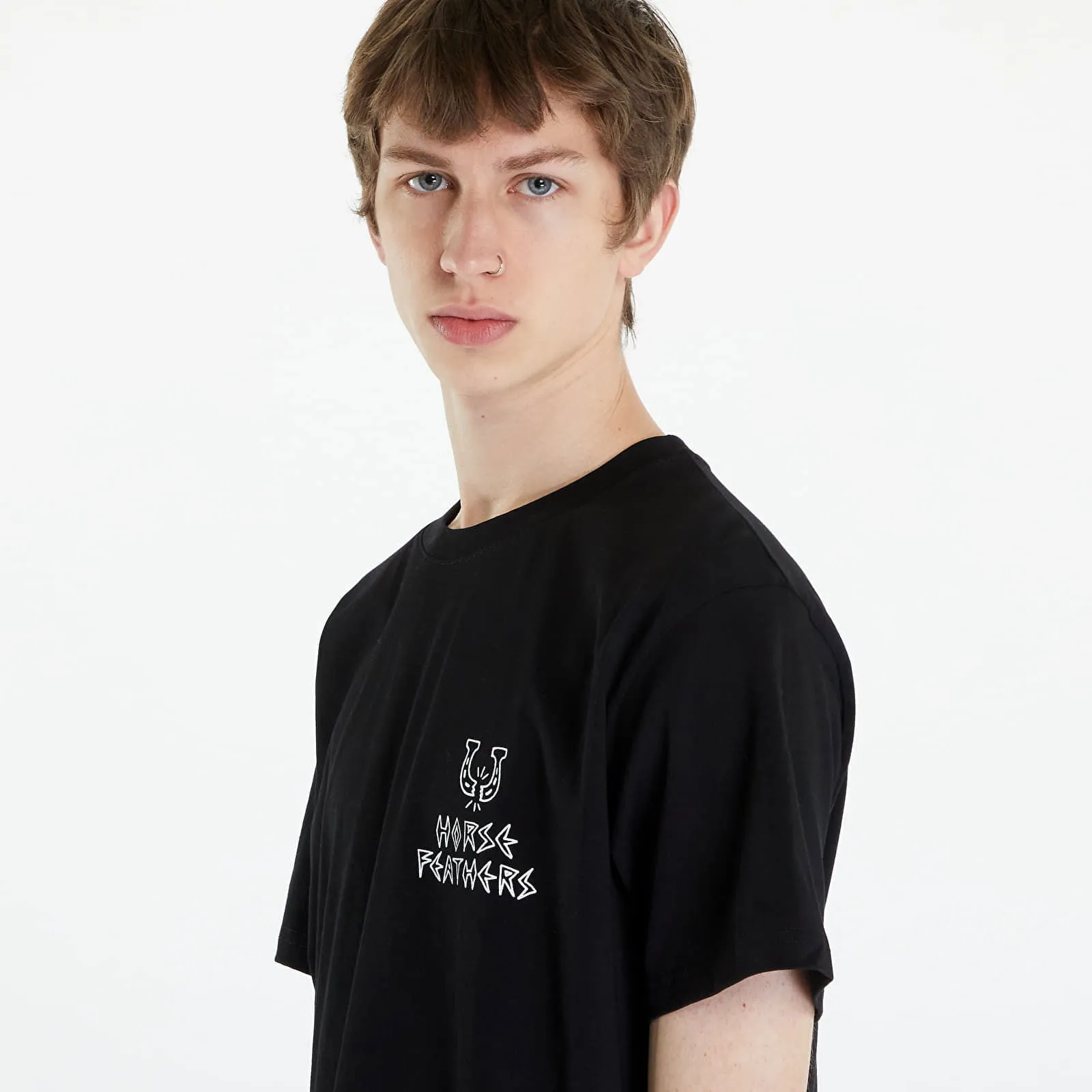 HORSEFEATHERS BAD LUCK TSHIRT BLACK