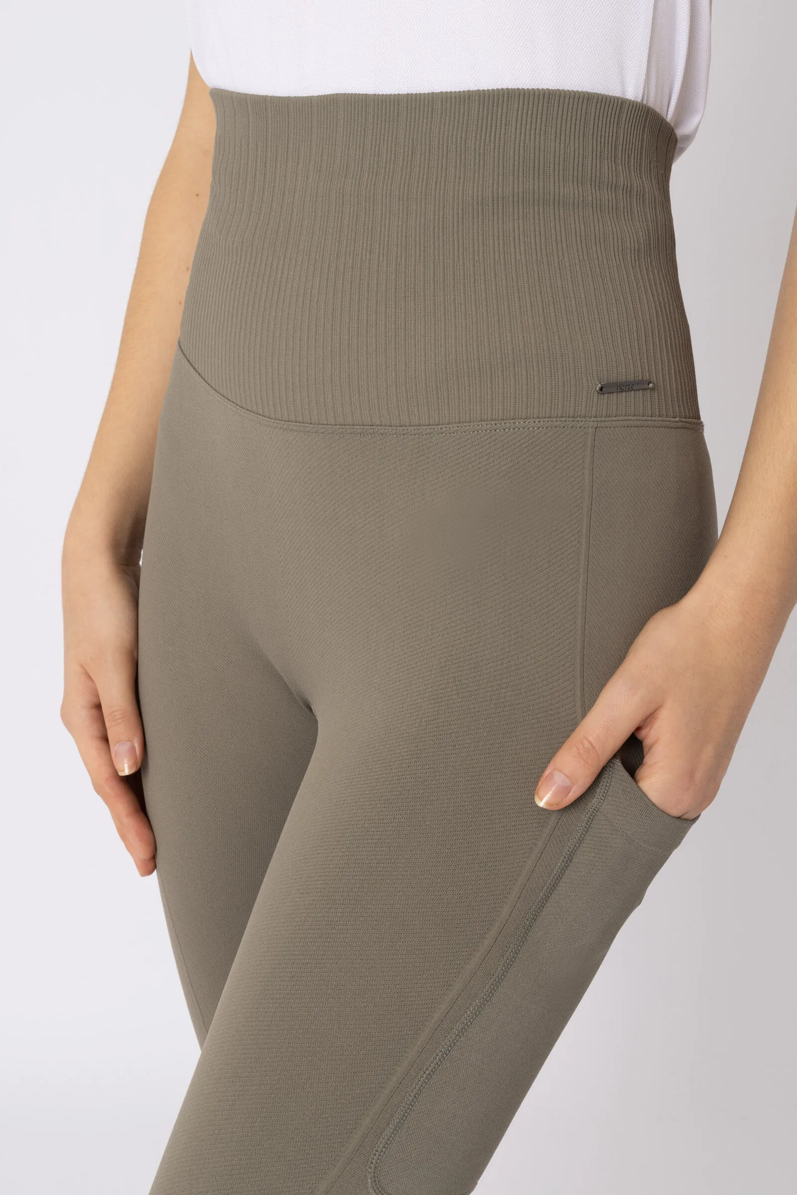 Horze Mallas sin Costuras con Agarre Completo con Bolsillo para Móvil para Mujer Janine