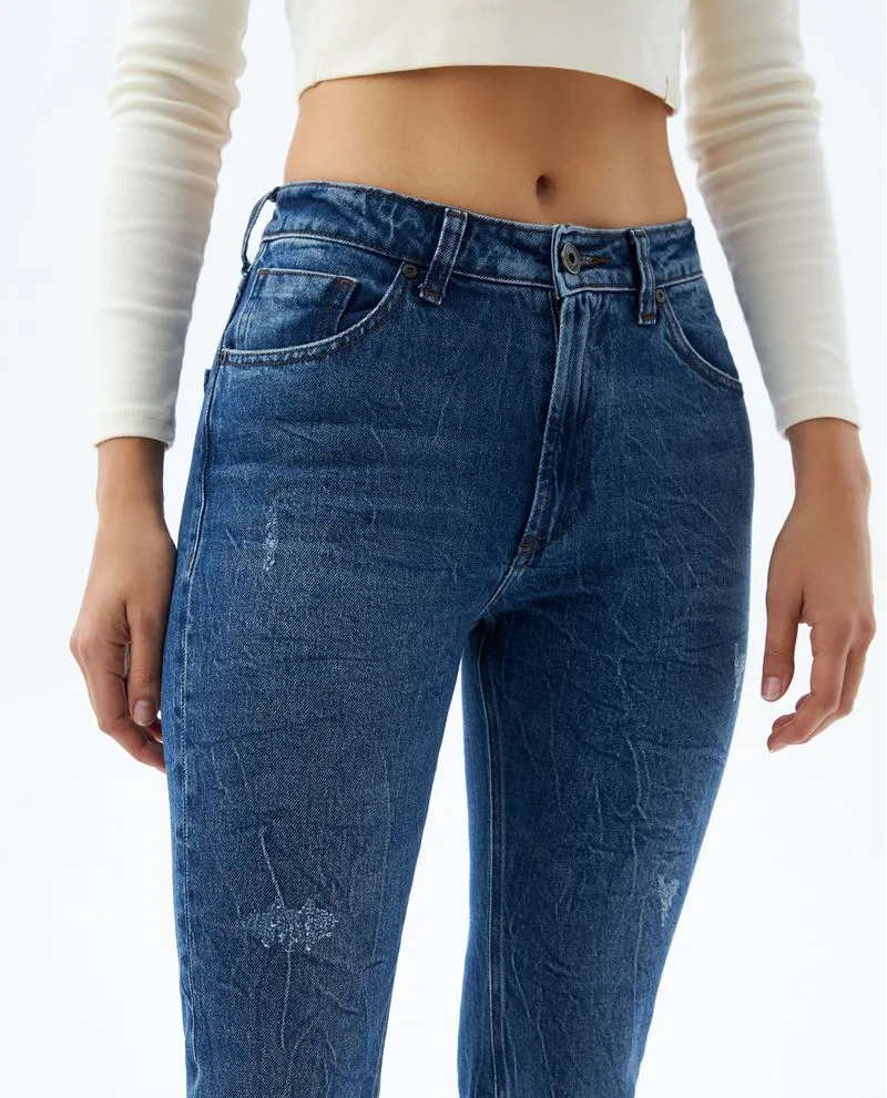 Jean Boyfriend con desgaste para mujer