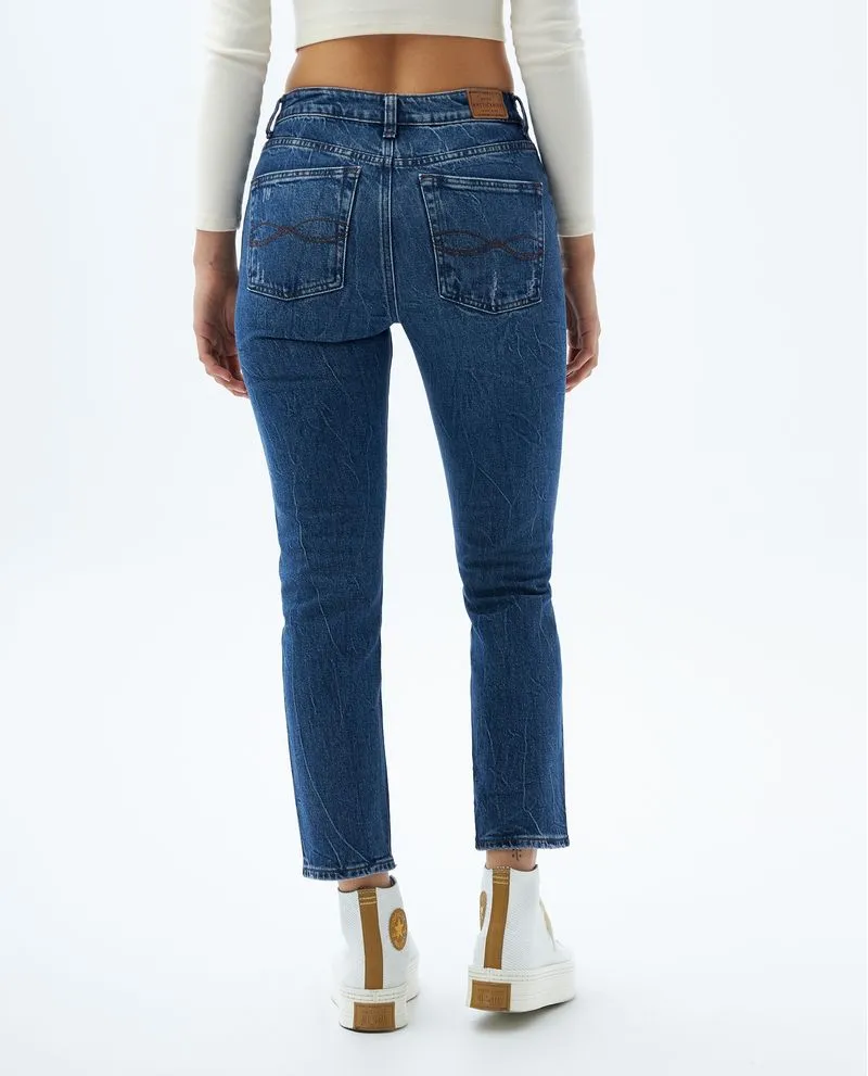 Jean Boyfriend con desgaste para mujer