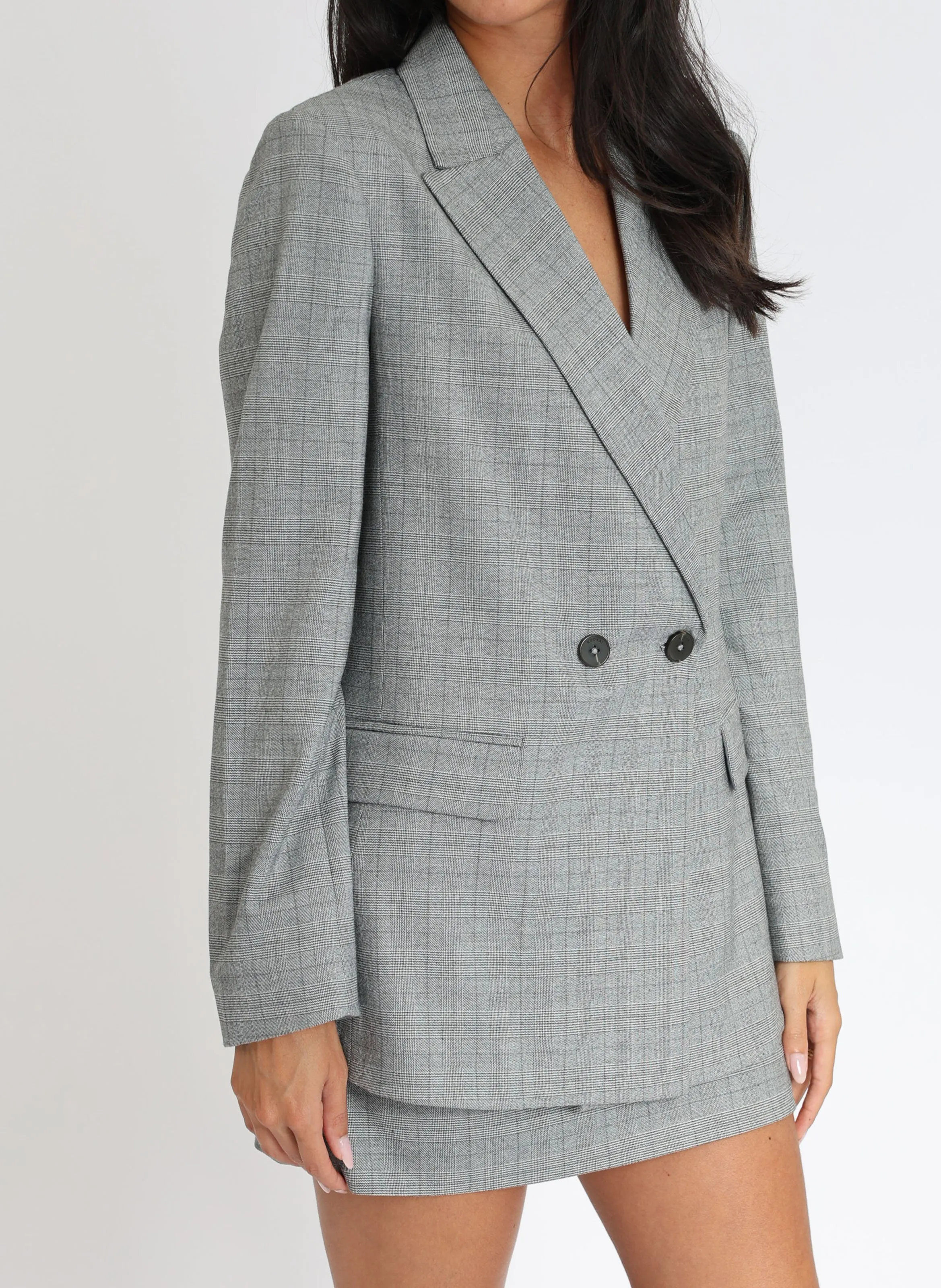 KOOKAI SAM  CHAQUETA DE SASTRE ESTAMPADA EN GRIS