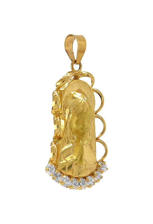 Medalla Primera Comunión Virgen Niña oro 18 ktes 052_VIRG2