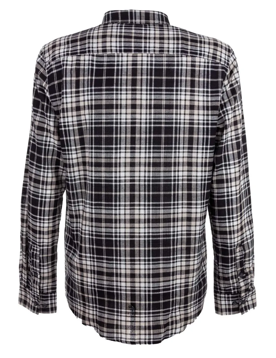 ONLY AND SONS  CAMISA NEGRA Y BLANCA ONSKIT REG STRUC CHECK HOMBRE