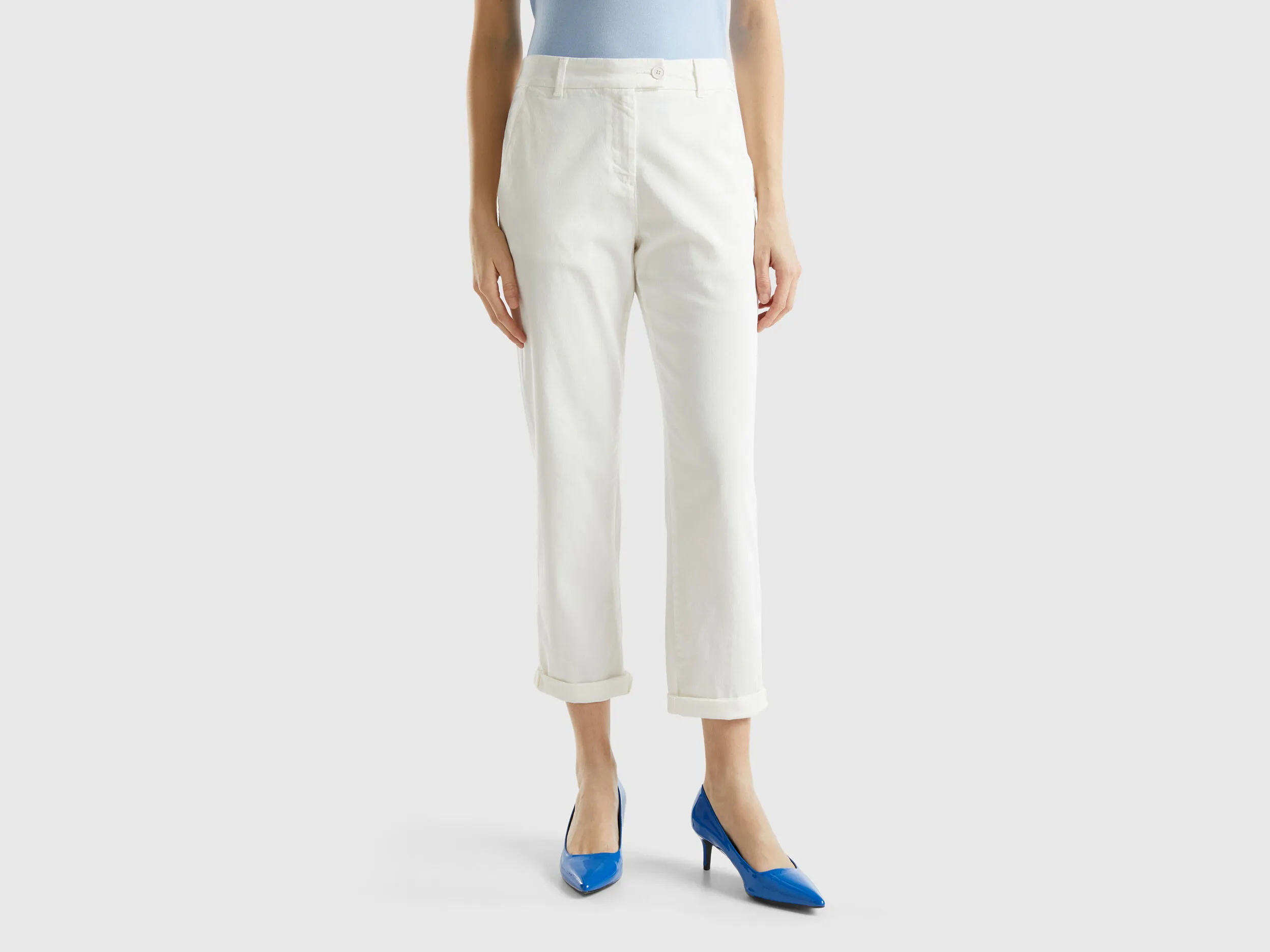 Pantalones chinos de algodón elástico
