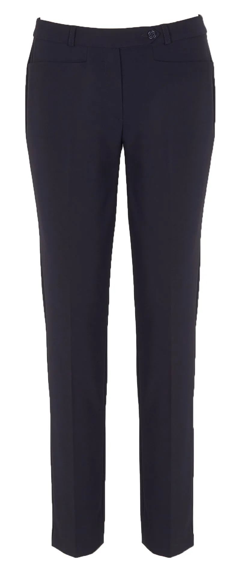 Pantalón de crepé recto vaporoso en azul