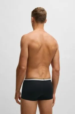 Paquete de tres calzoncillos de algodón con detalle de la marca en la cintura
