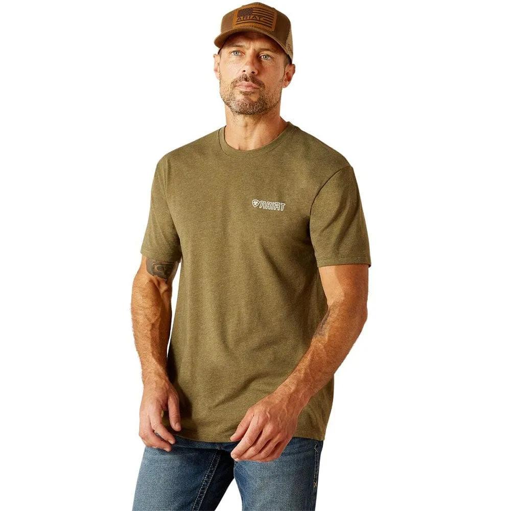 Playera Ariat Military Heather Outline