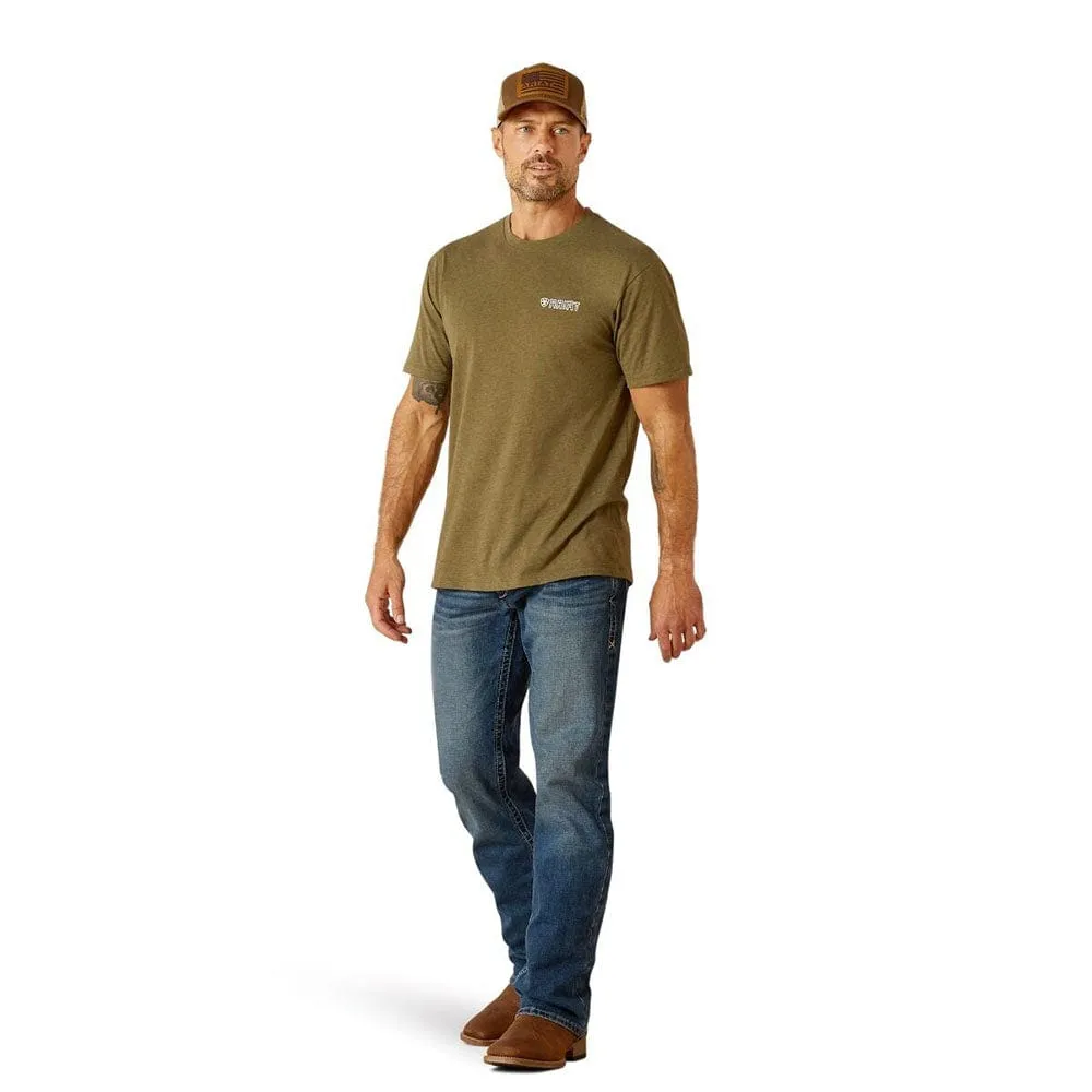 Playera Ariat Military Heather Outline