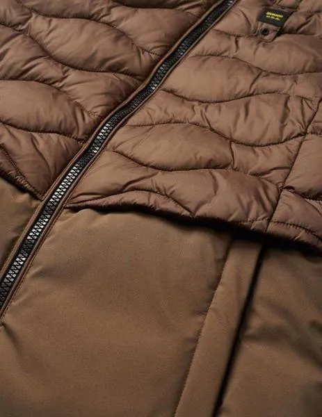 Plumas Blauer Largo Marrón Combinado Para Mujer