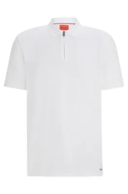 Polo de mezcla de algodón con tapeta de cremallera