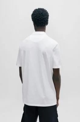Polo de mezcla de algodón con tapeta de cremallera