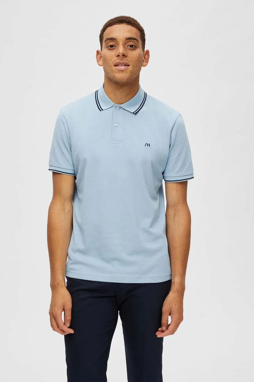 POLO HOMBRE SLHDANTE AZUL CIELO