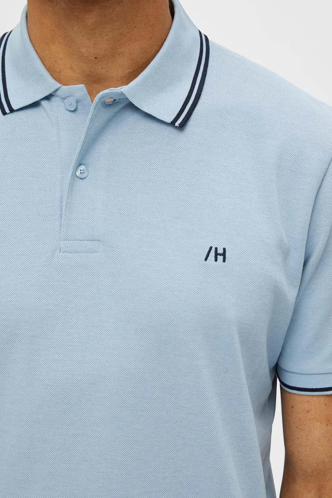 POLO HOMBRE SLHDANTE AZUL CIELO