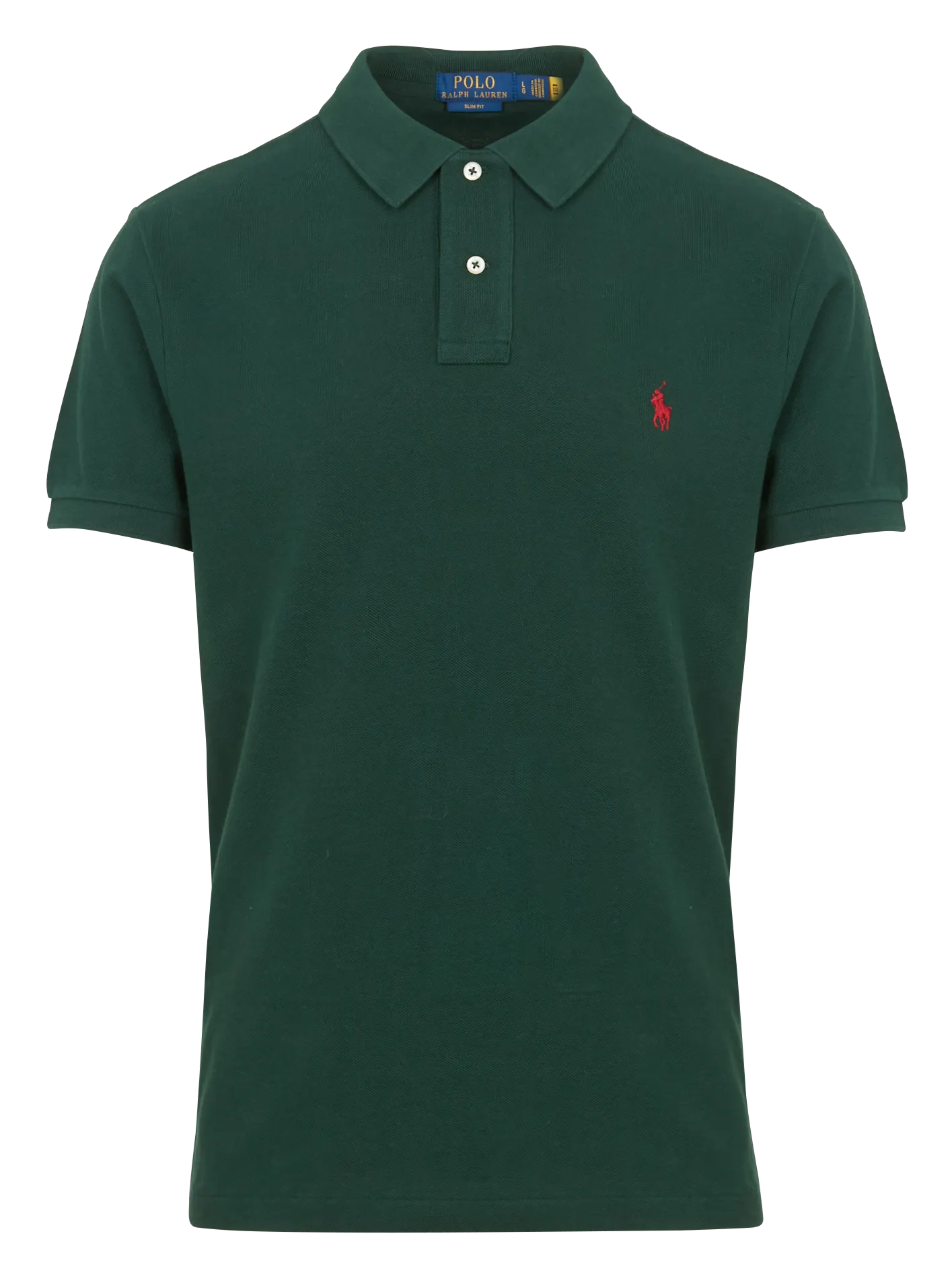 POLO RALPH LAUREN Polo slim fit de piqué de algodón en verde