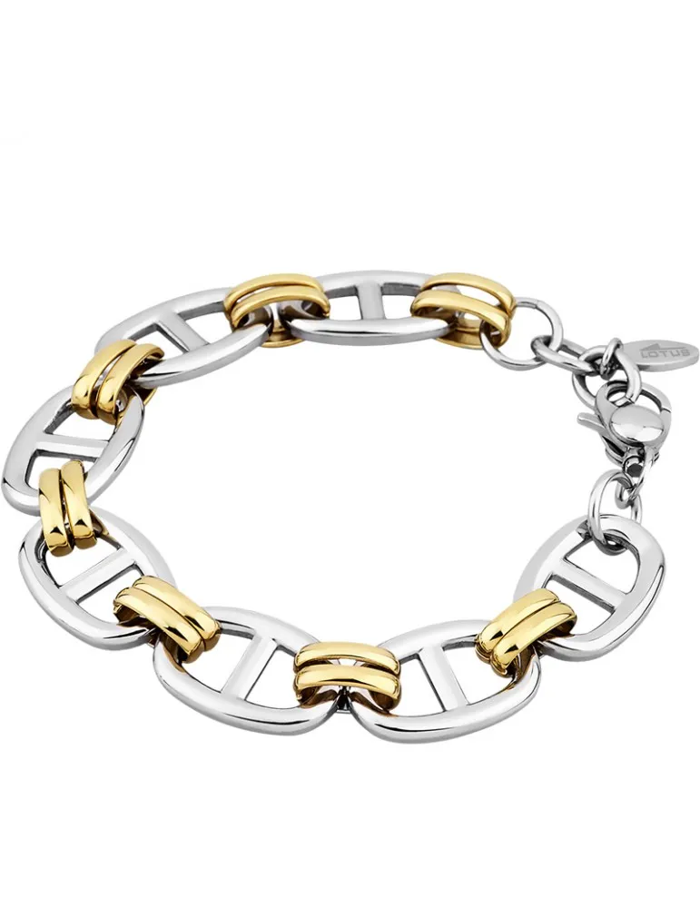 Pulsera Lotus Style Mujer Acero Eslabones OUTLET LS1617