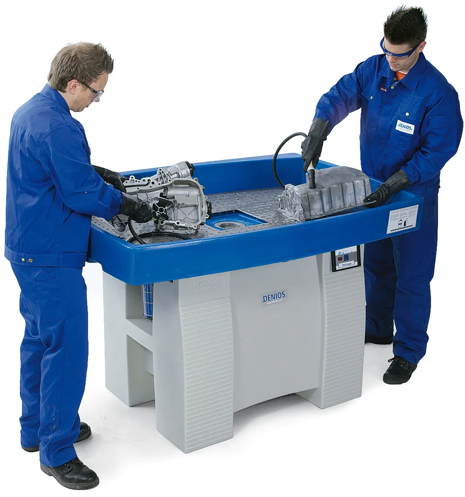 Safety Cleaner L800 con plataforma extragrande, limpiador de pequeñas piezas en polietileno