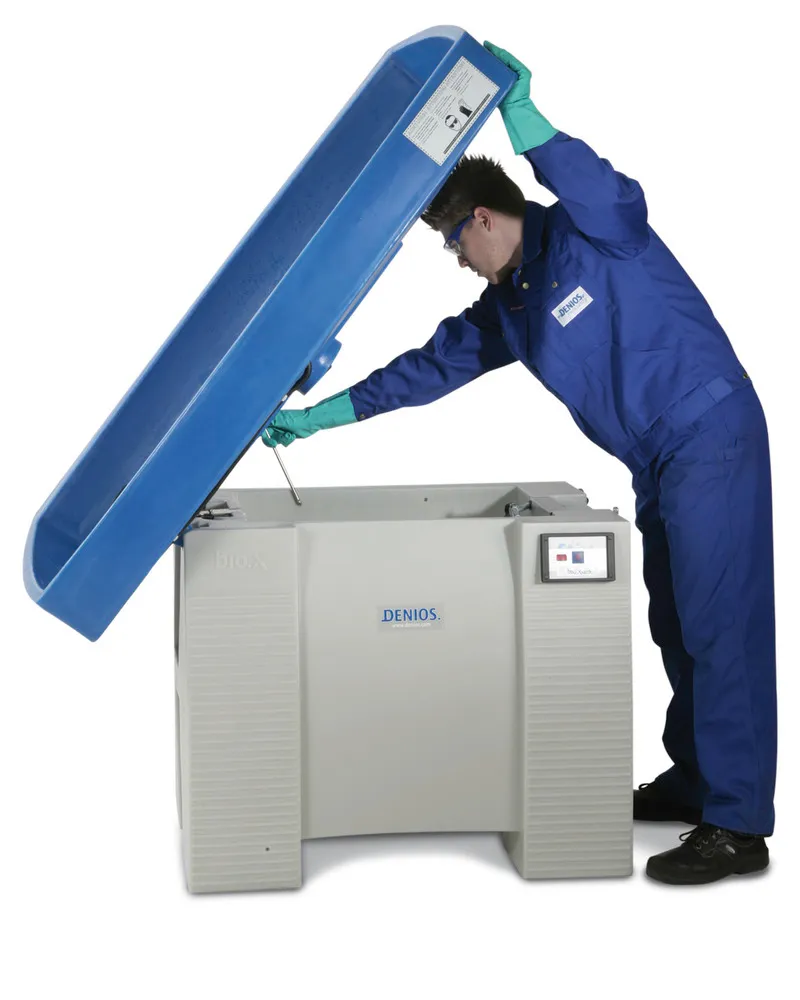 Safety Cleaner L800 con plataforma extragrande, limpiador de pequeñas piezas en polietileno