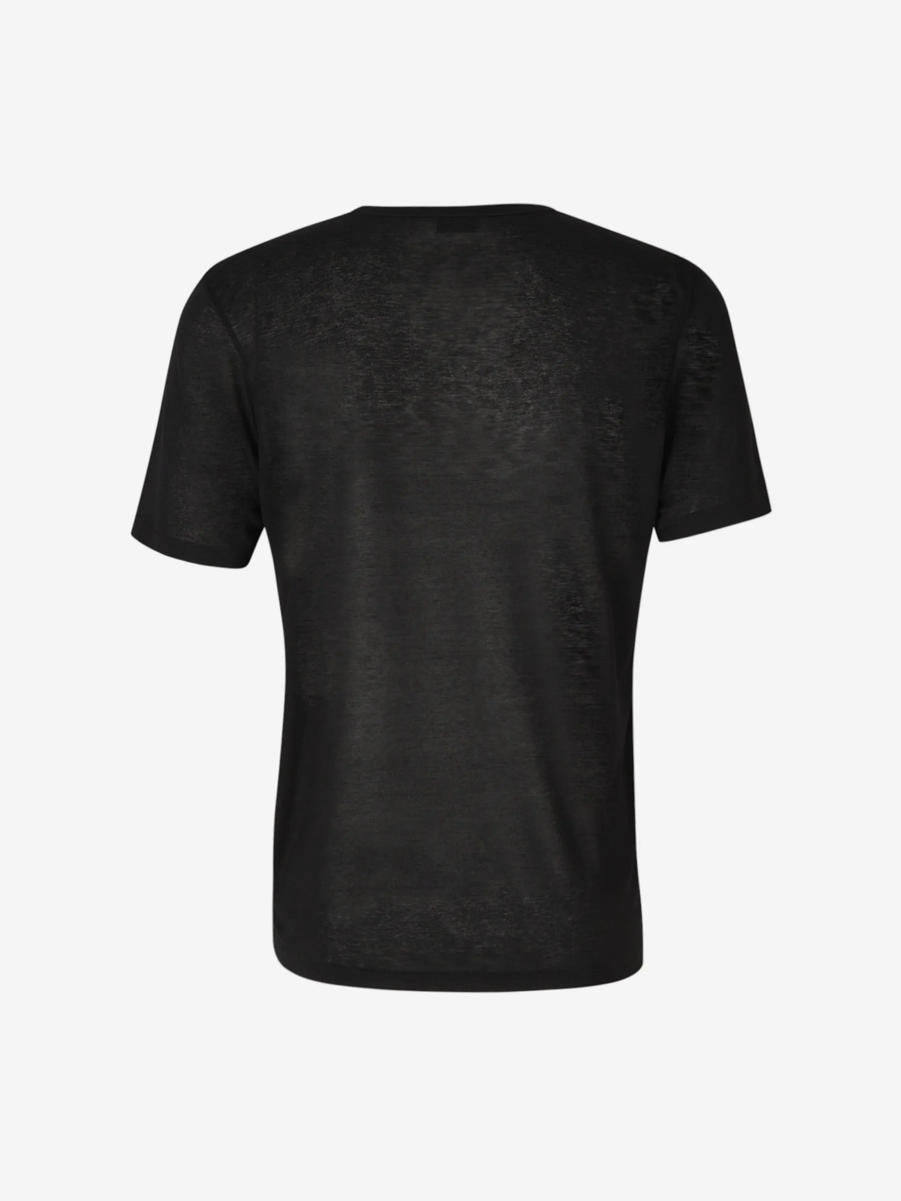 Saint Laurent Camiseta Logo Viscosa