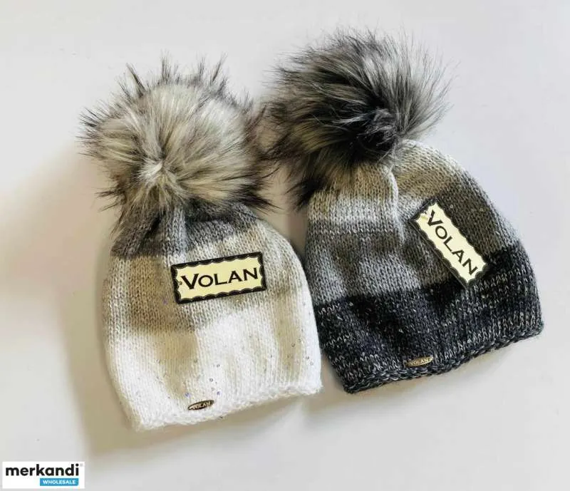 SOMBRERO DE MUJER DE 3 COLORES CON ADORNOS  POMPóN GRANDE  OTOñO/INVIERNO