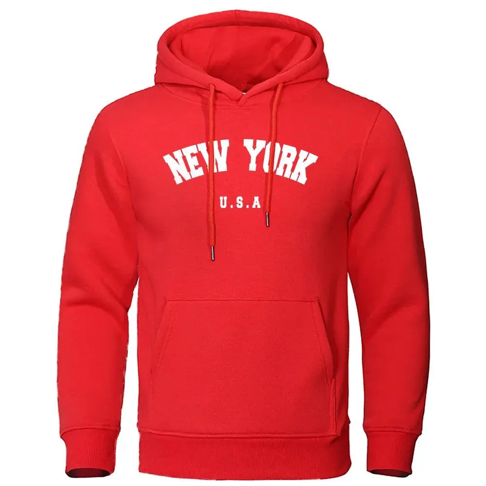 Sudadera con Capucha para Hombres New York| Diseo Casual y Cómodo
