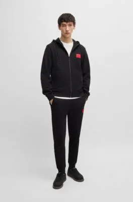 Sudadera con capucha regular fit en felpa de rizo con etiqueta con logo