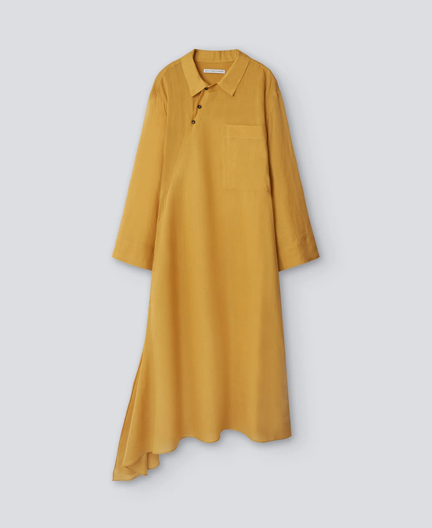 Vestido asimétrico amarillo mujer