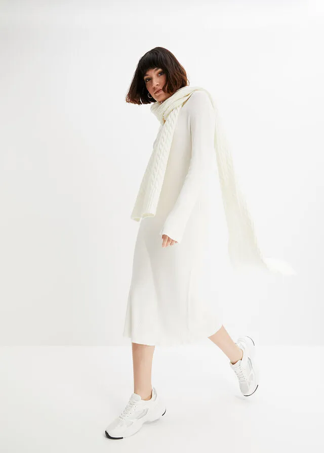Vestido de punto Blanco lana