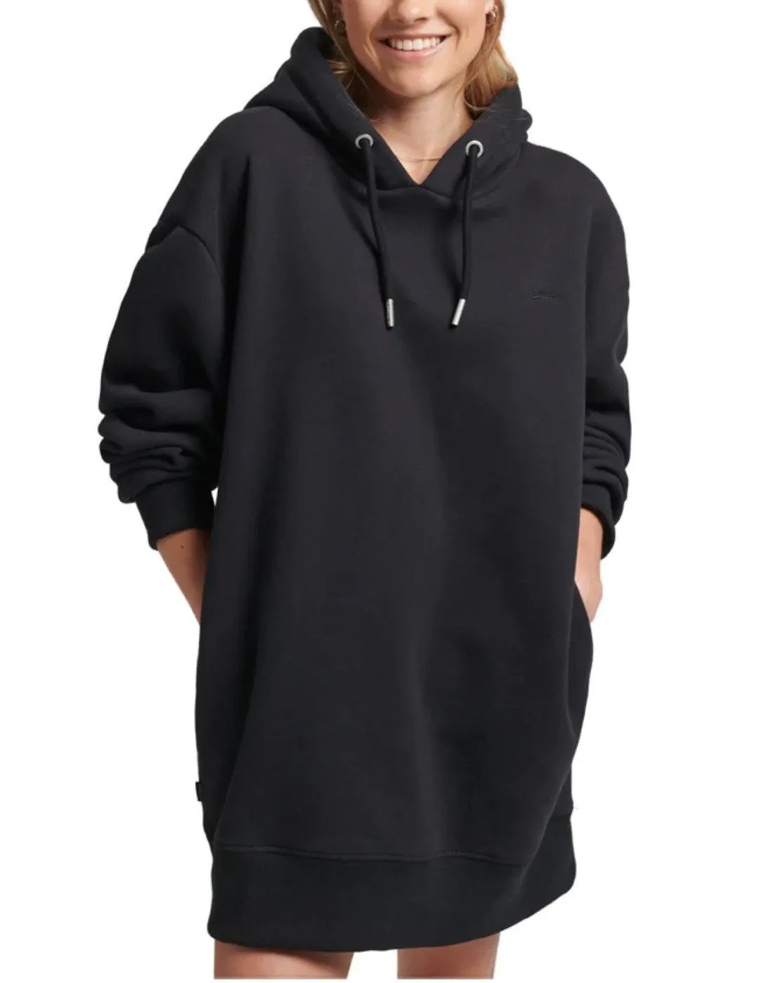 VESTIDO SUPERDRY SUDADERA LOGO NEGRO PARA MUJERB