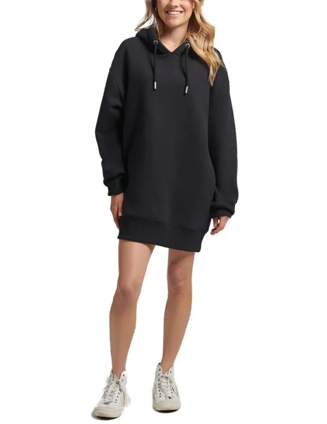 VESTIDO SUPERDRY SUDADERA LOGO NEGRO PARA MUJERB