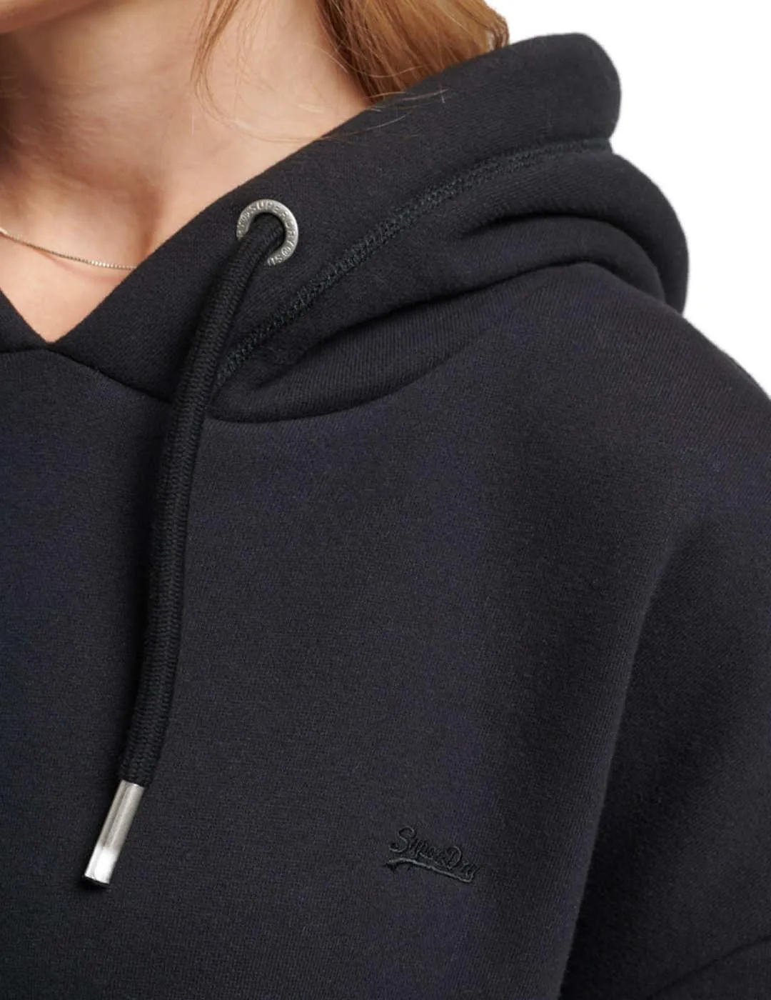 VESTIDO SUPERDRY SUDADERA LOGO NEGRO PARA MUJERB