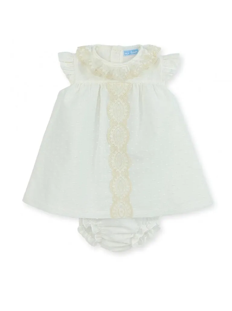 Vestido y Culotte Plumeti DULCE ITACA Tira Bordada
