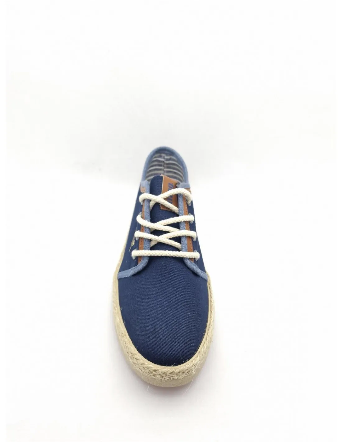 Zapatilla de niño Mustang en azul marino/beige 48723
