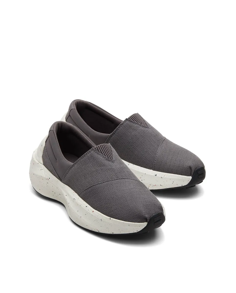 ZAPATILLAS SLIPON DE MUJER TEJIDO GRIS PAVIMENTO