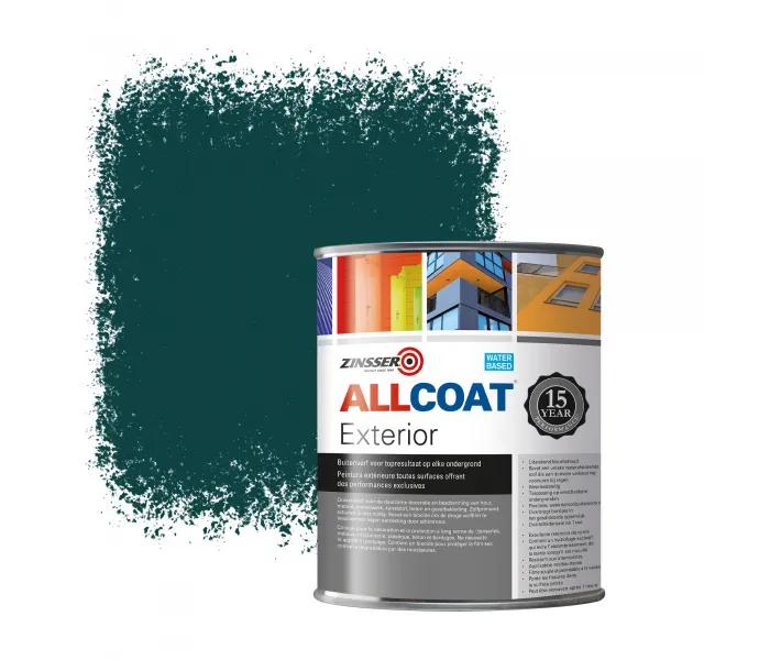 ZINSSER ALLCOAT PINTURA EXTERIOR PARA PAREDES RAL 6004 VERDE AZULADO  1 LITRO